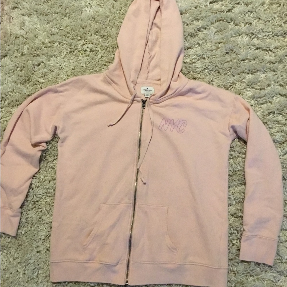 Baby Pink Zip-up hoodie